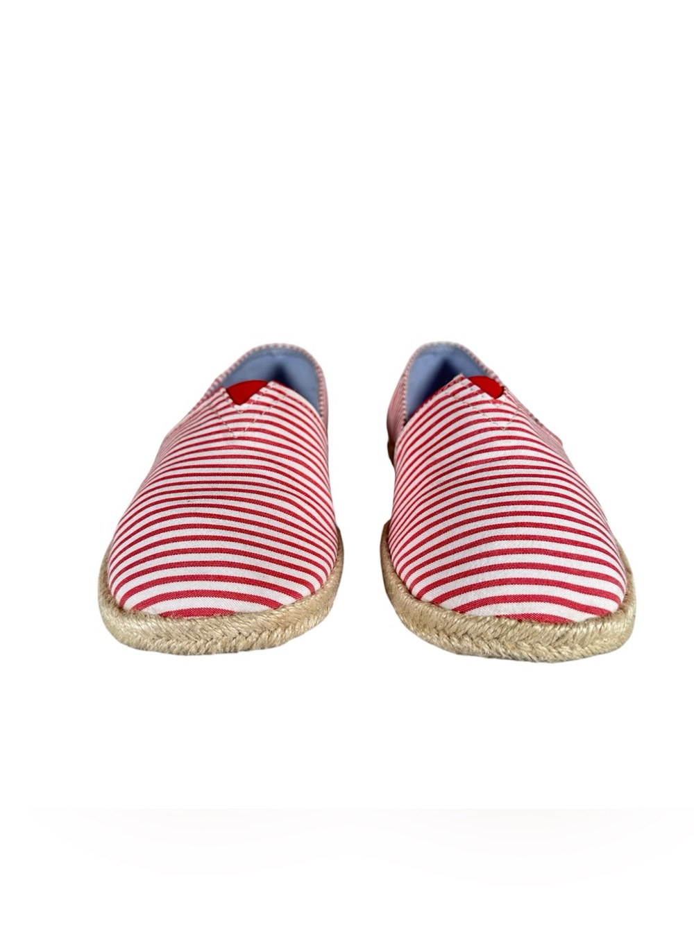 L.L.BEAN Red & White Stripe Espadrille Flats - Picture 5 of 9